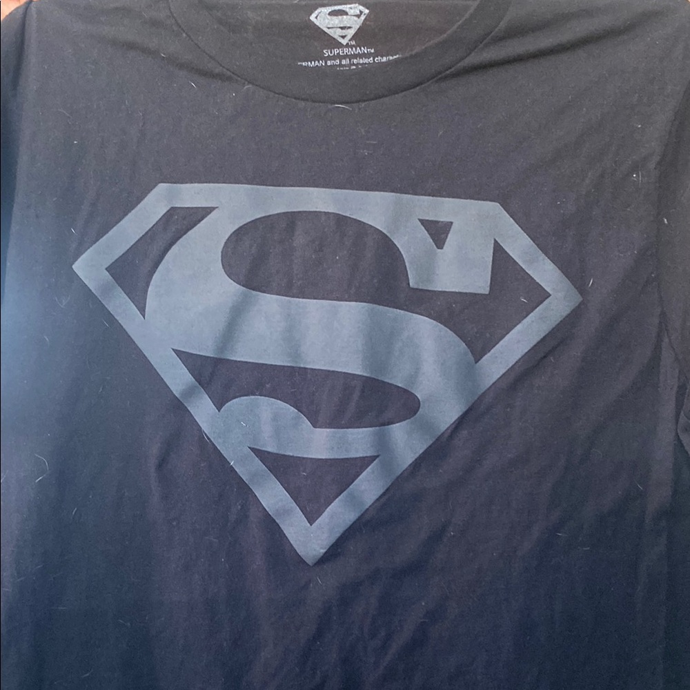 DC Comics Black Superman Emblem Tee